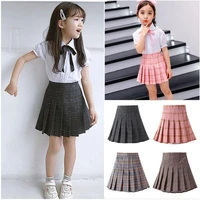 girls high waist pleated skirts kawaii harajuku skirts children girls lolita a line skirt large size preppy school uniform