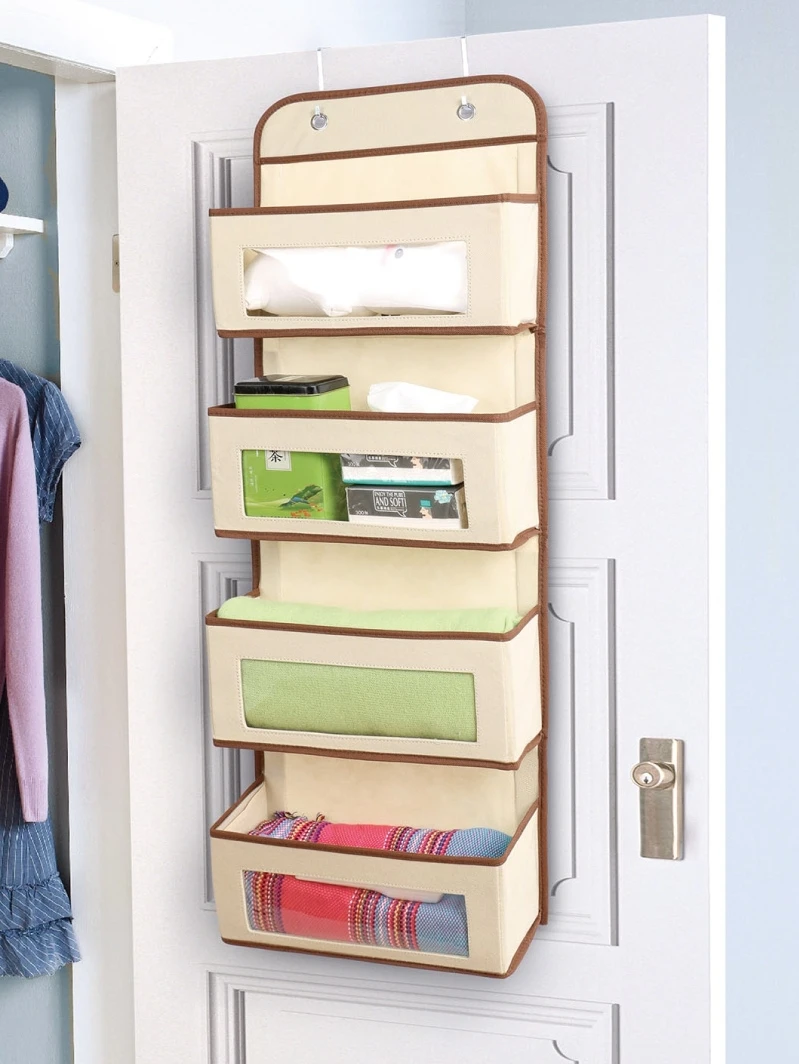 

Simple Houseware 4 Pocket Hanging Wall Closet Storage Bag Organizer Over Door Cloth Toy Organizer Bag Pouch Hanger