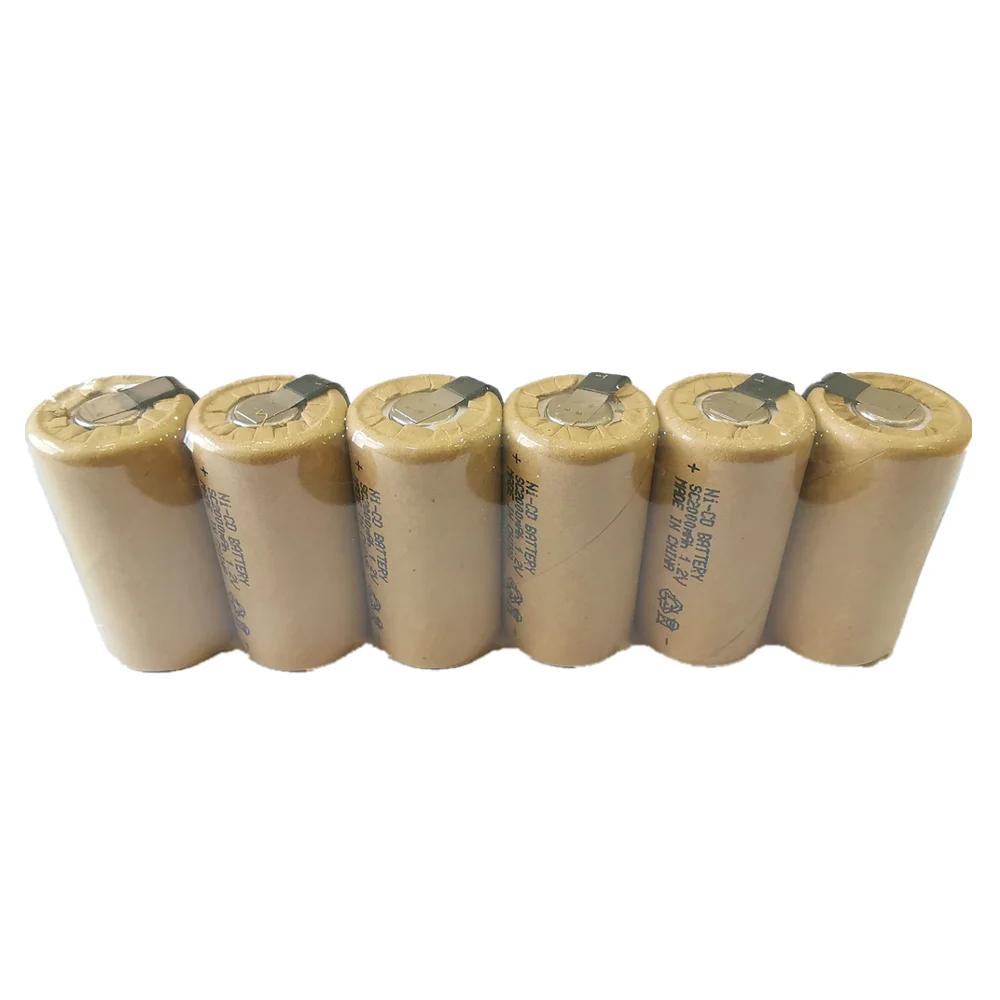 Nicd Sub C 6 шт. Ni CD SC2000mAh с вкладками батарея высокой мощности 10C 1.2В аккумуляторная для