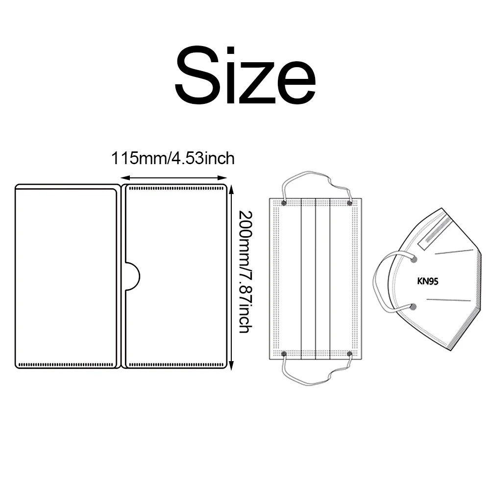

1/3Pcs Portable Mask Storage Folder Container Case Masks Keeper Printing Foldable Maska Storage Clip Mask Holder Organizer