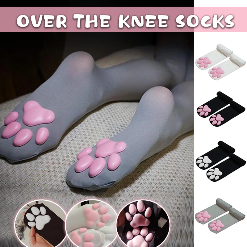 Cosplay&ware Over Knee Kawaii 3d Cat Pad Kitten Paw Socks Girl Lolita Cosplay Velvet Leggings Overknee Thigh High Long Stockings 60cm -Zentai shop online H9bdc948d28b942d697c576aa4e66f312M.jpg