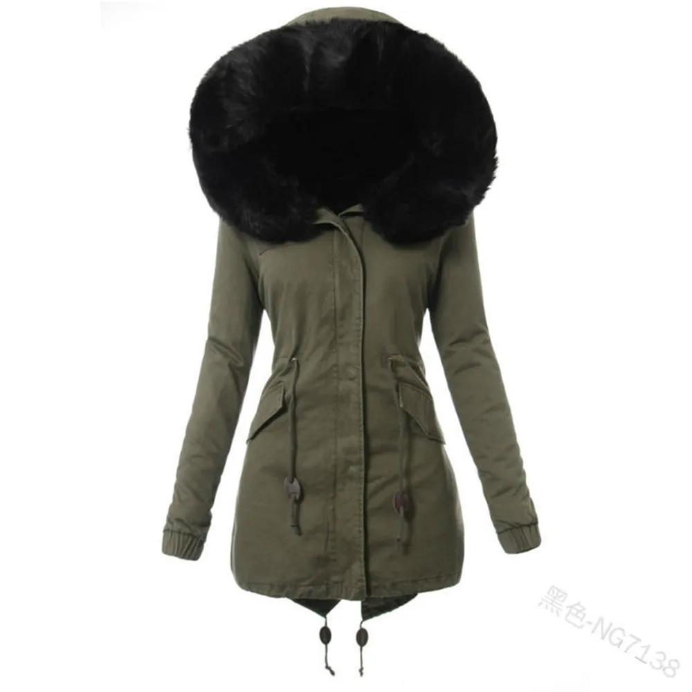 Женская осенне-зимняя теплая черная хлопковая стеганая куртка Готическая