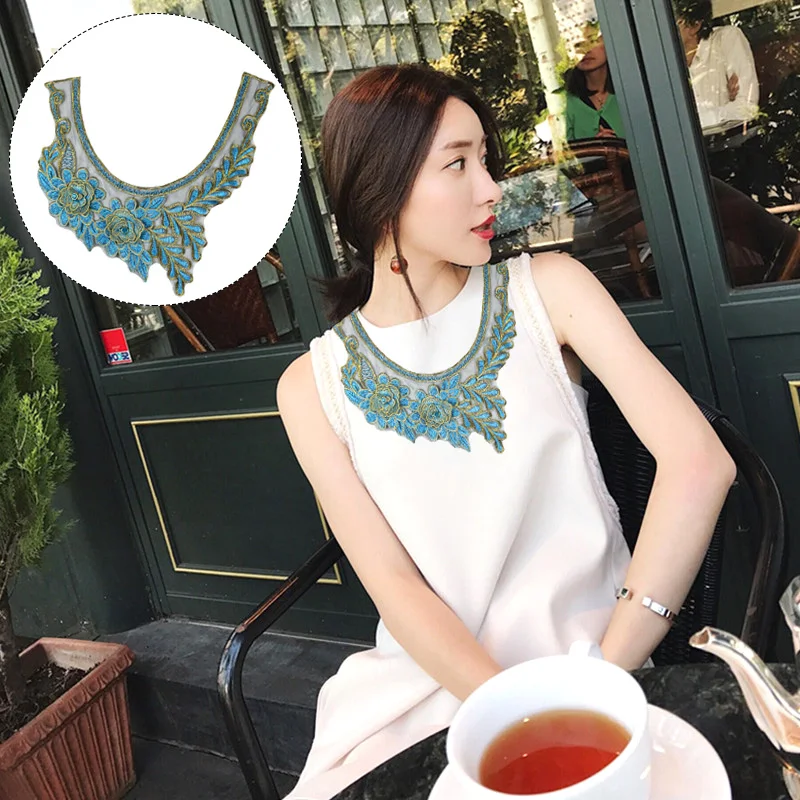 Модная вышивка с алмазным v-образным вырезом декоративные наклейки для одежды