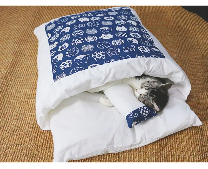 Домашнее животное Кошка Собака Кровать Дом зима Fodable круглая кровать кошка спальный коврик Конура гнездо для собак домашнее животное подушка котенок гнездо товары для домашних животных