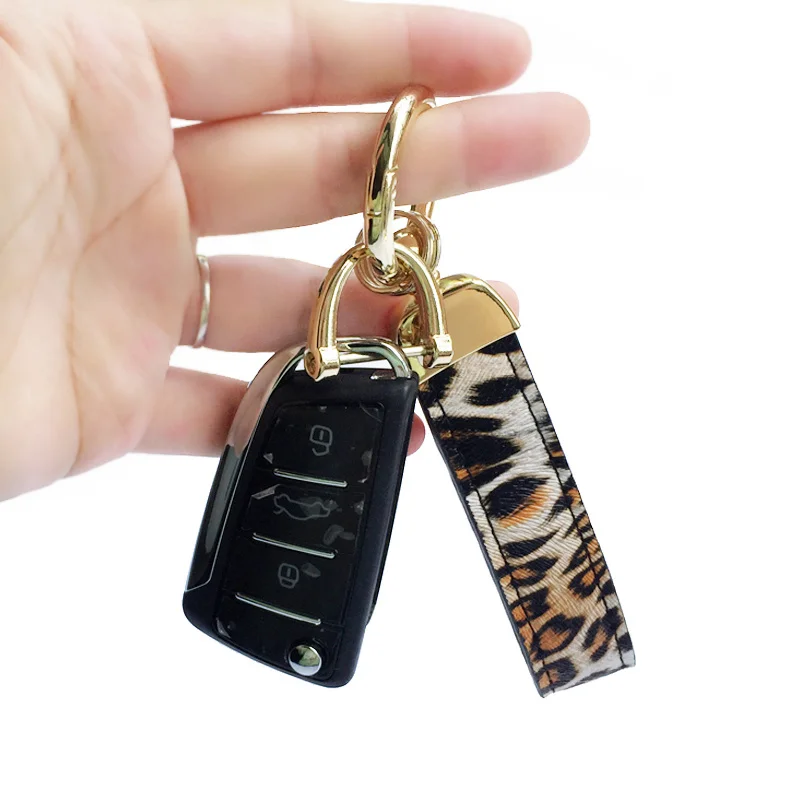 High Quality Leopard Pattern PU Leather Car Keychain Suitable For Key Remote Control Lovers Friends Gift Wallet | Багаж и сумки