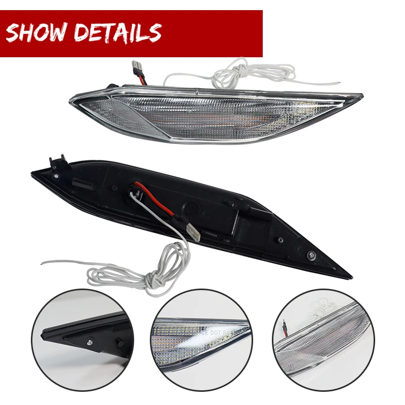 Желтый и белый двухцветный светодиодный Передний Габаритный светильник онарь