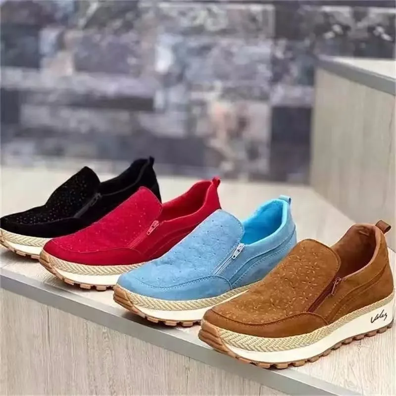 

Кроссовки женские на платформе, плоская подошва, без застежки, теннисные лоферы, Мокасины, повседневная обувь, весна 2022