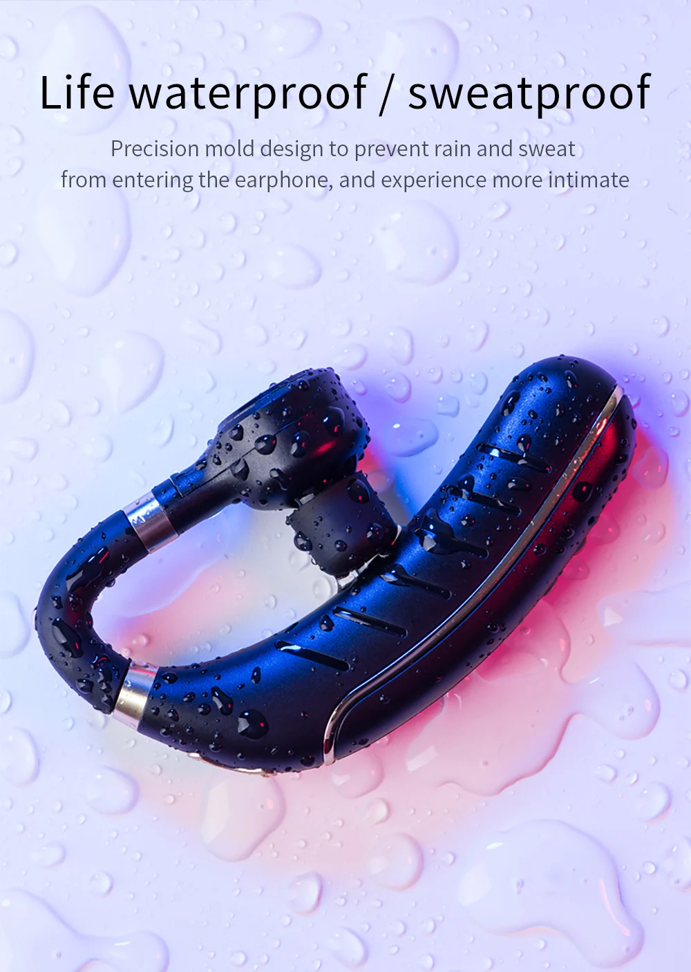 XGODY Bluetooth 5.0 Headset Mini Wireless Headphone Stereo Ear-Hook Earphone Hands-free Earbud For iPhone | Электроника