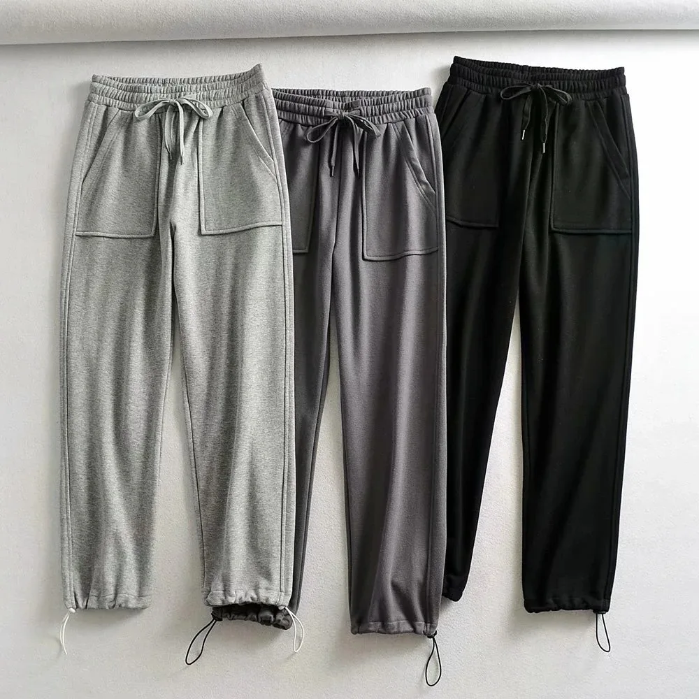 

Fall 2020 Street Fashion Loose Waist Loose-fitting High-waisted Leggings DLZK659
