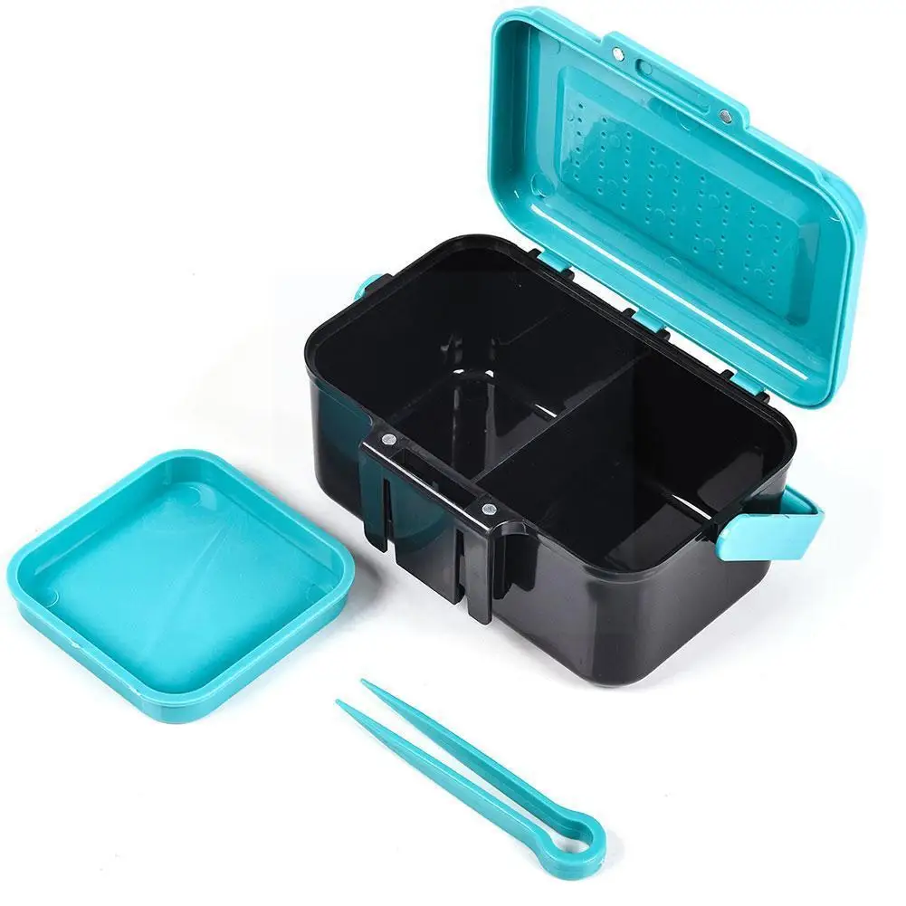 

13*9*6.5cm Plastic Fishing Box Tool Fishing Live Lure Worm Worm Bait Storage Tackle Storage Earth Tool Hook Lures Cont V5w2