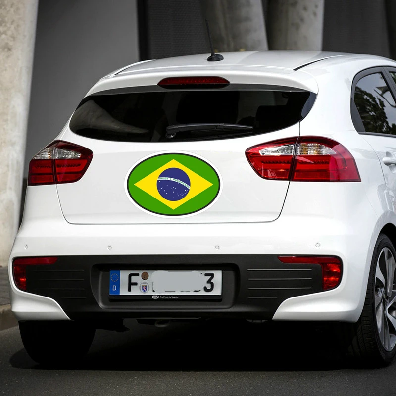 

Hot Personality Custom Car Sticker Automobile Accessories Brazil Flag Waterproof Sunscreen Reflective High Quality Vinyl Decal