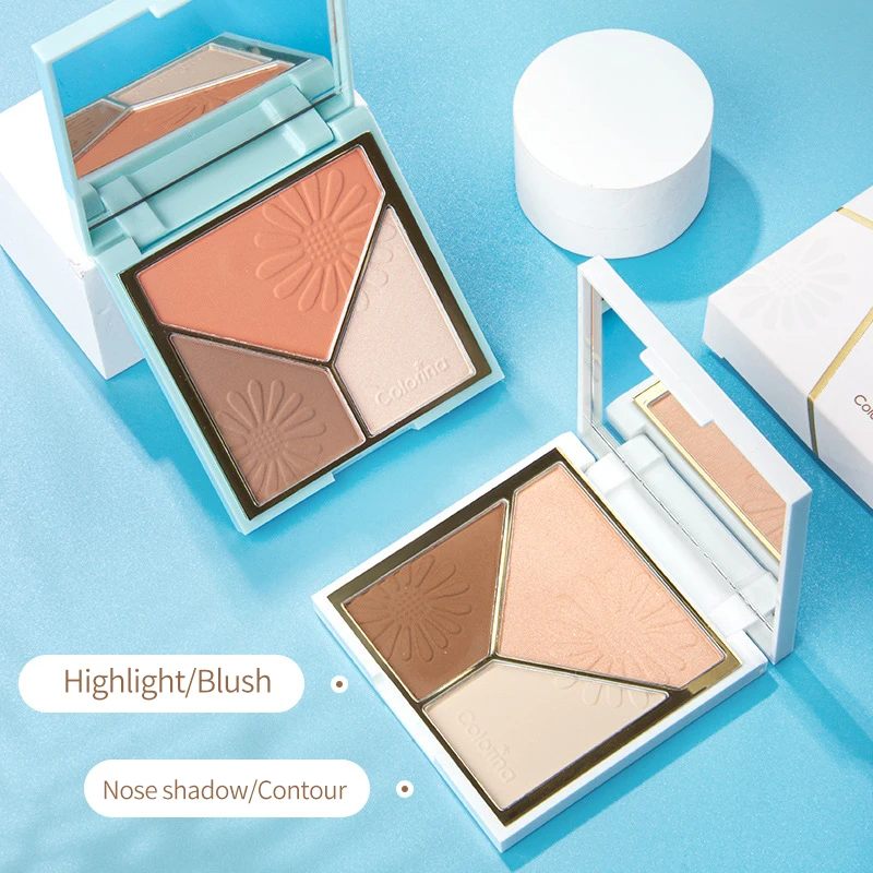 

Highlighter Facial 3D Bronzers Palette Makeup Glow Face Contour Shimmer Powder Illuminator Highlight Cosmetics