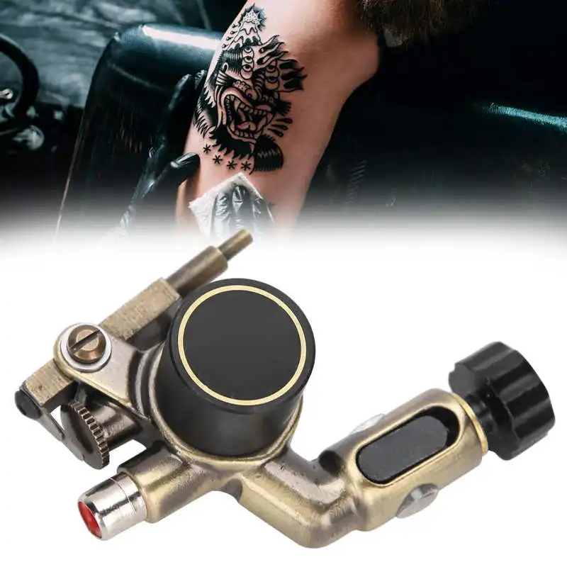 

Professional Brass Motor Tattoo Machine Liner Shader CNC Carved RCA Interface Permanent Makeup Supplies