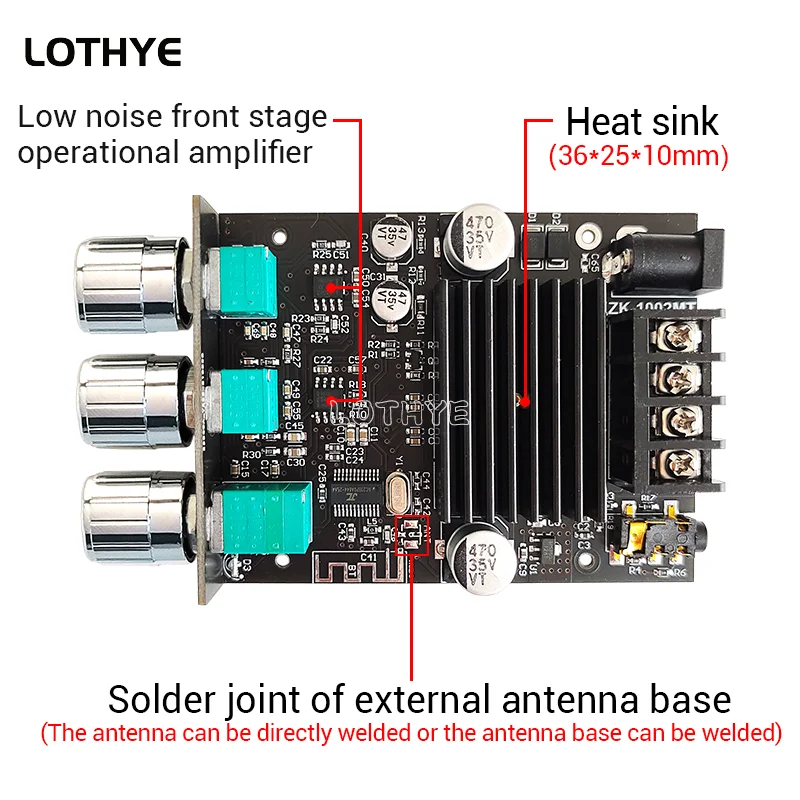 Плата усилителя TPA3116D2 Bluetooth 5 0 100 Вт * 2 | Электроника