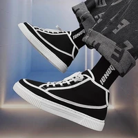 mens shoes spring high top sneakers trend mens thin casual cloth shoes autumn increase canvas shoes