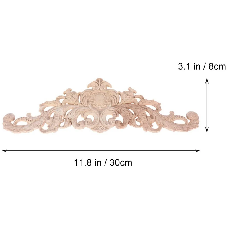 2 шт. деревянные декоративные длинные резная аппликация для украшения интерьера