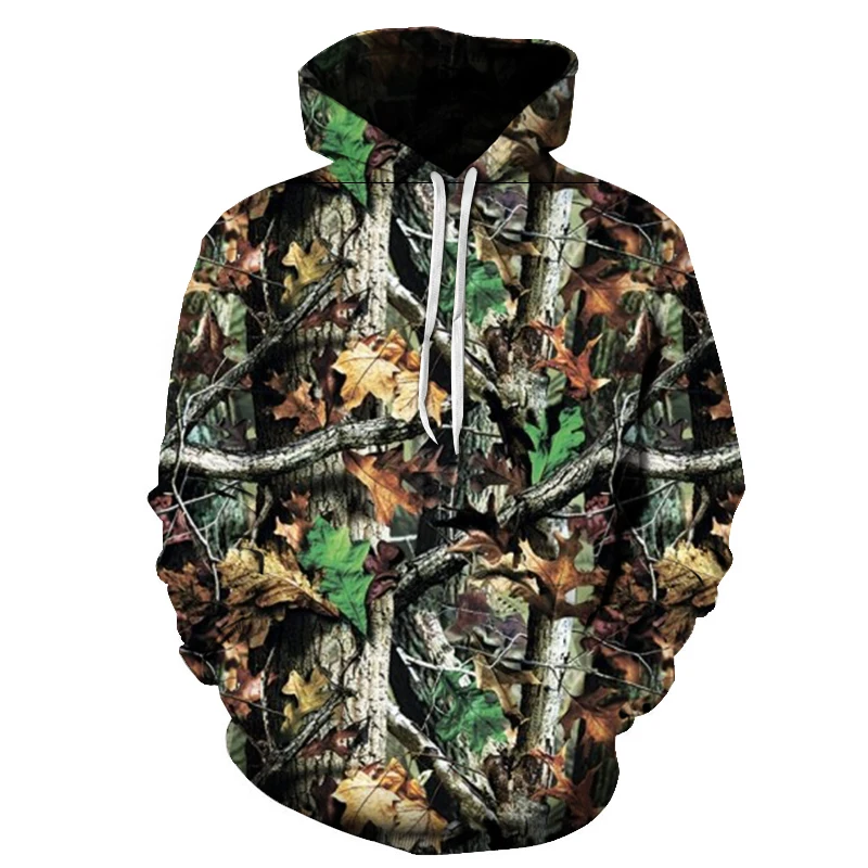 

3D printed Harajuku Camo Bird Hunting Hood Men's Street Hooded Sweater Long sleeve casual pullover Hooded