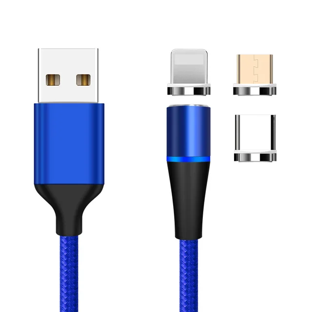 3A blue 3 plugs Магнитный кабель INIU для быстрой зарядки, USB кабель для iPhone XS 8, samsung, type C, зарядное устройство, магнит, Micro USB, Andriod, кабели для мобильных телефонов - Цвет: 3A blue 3 plugs