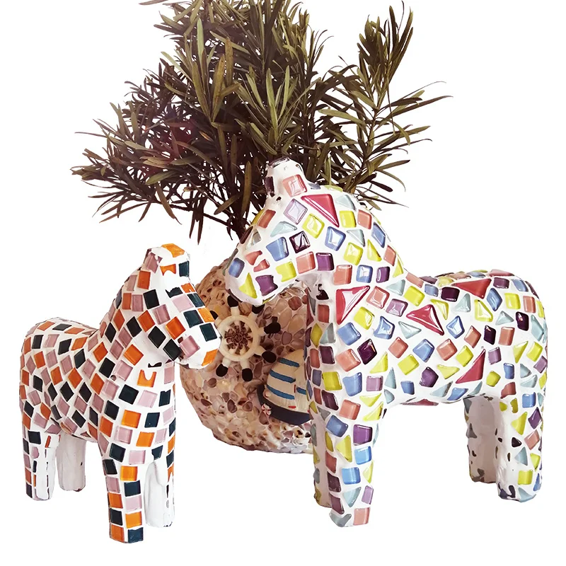 Деревянные конские мозаичные материалы смешанные цвета квадратные стеклянные