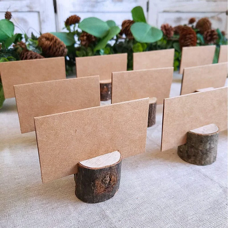 

Wooden Stump, Wooden Business Card Holder for Notes, Wooden Clip for Wedding Meeting, Wood Decoration, Wood Ornament