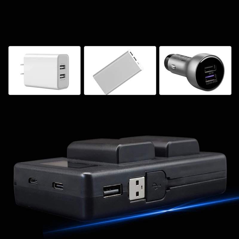 NP-FW50 зарядное устройство для камеры npfw50 fw50 lcd USB двойное sony A6000 5100 a3000 a35 A55 a7s II alpha 55 7