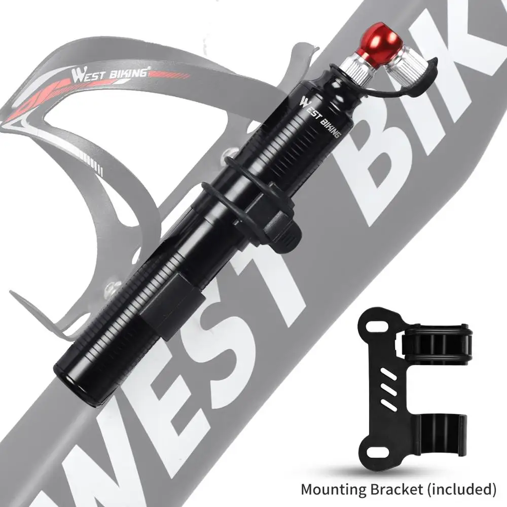 Велосипедный насос высокого давления портативный мини для шин с ручкой