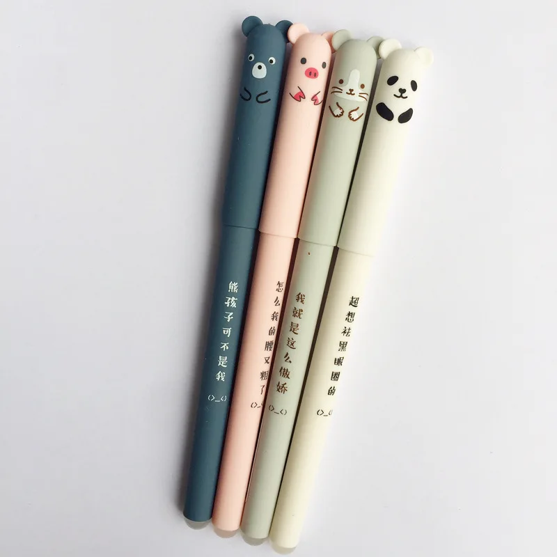 

Xiaomi Cartoon Animals Erasable Pen 0.35mm Cute Panda Cat Magic Pens Gel Pens for School Writing Novelty Stationery Girls Gifts