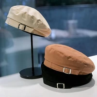 fashion beret summer thin versatile octagon retro bud painters hat
