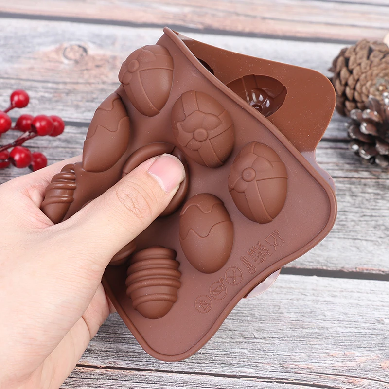 

New 15 Holes Easter Eggs Chocolate Molds Silicone Form Cake Molds Bakeware Baking Dish High Temperature Kitchen Cake Accessories