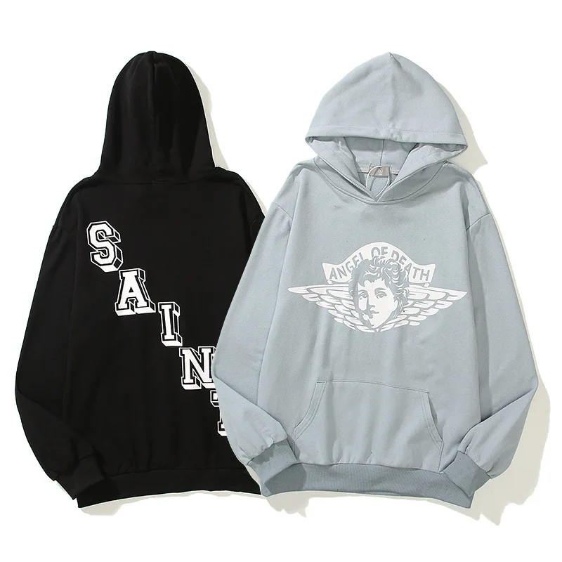 

Men Creative Portrait Avatar Printing Plus Velvet Sweater Male Hip-hop Loose Oversize hip hop Sweatshirts Couple Pullover Tops