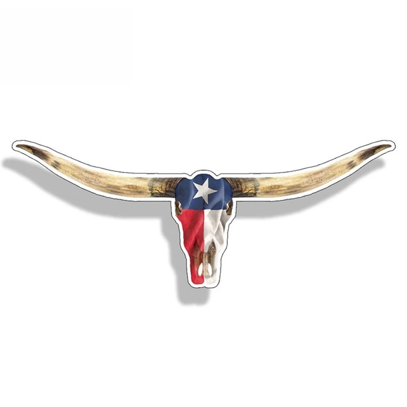 SZWL Texas TX Longhorn Lone Star State Flag Автомобильная наклейка Водонепроницаемая Наклейка