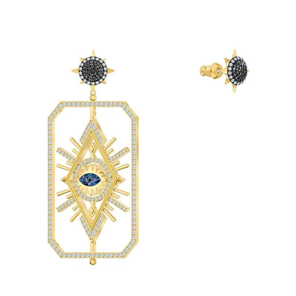 

High Quality Jewelry SWA Earrings TARO Velcro Crystal Earrings Tarot Symbol Poker Pattern Ladies Jewelry Gift Free Shipping
