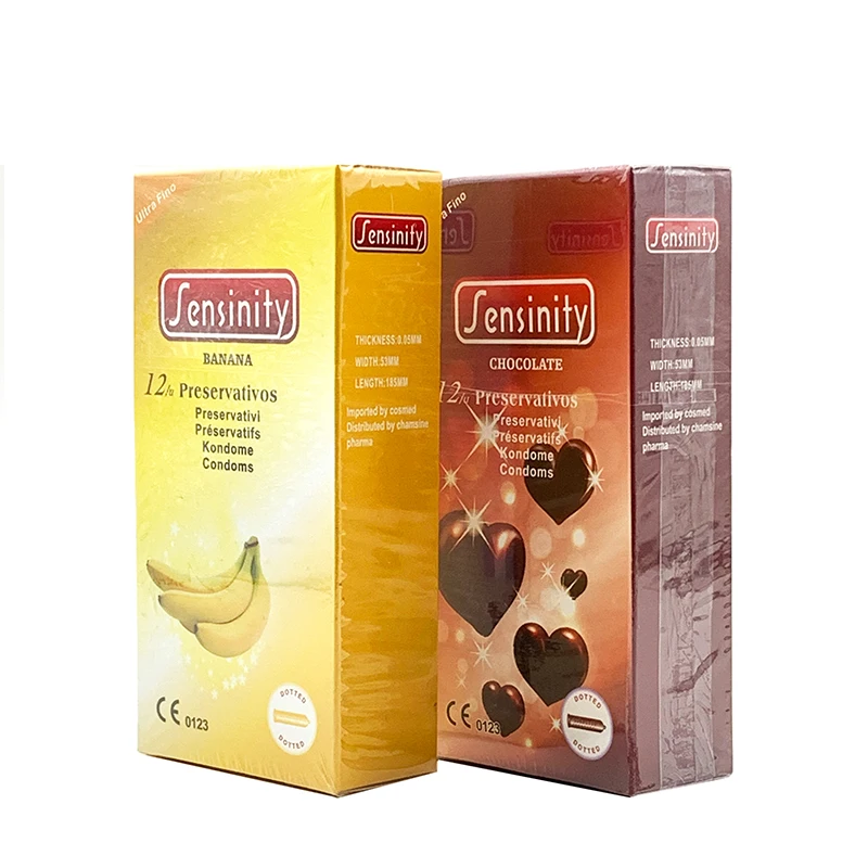 Ультратонкие презервативы в виде банана/шоколада 12 шт |