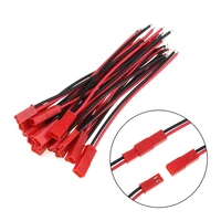10 pairs jst 2 54mm pitch 2p connector plug cable malefemale 10cm15cm long 22awg for rc battery