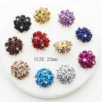 new 23mm 5pcs round beautiful rose button crystal romantic love gift box dress costume decoration accessories diy small jewelry