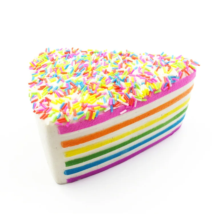 SquishMeez высокое качество мягкий медленно поднимающийся милый тройной Радужный