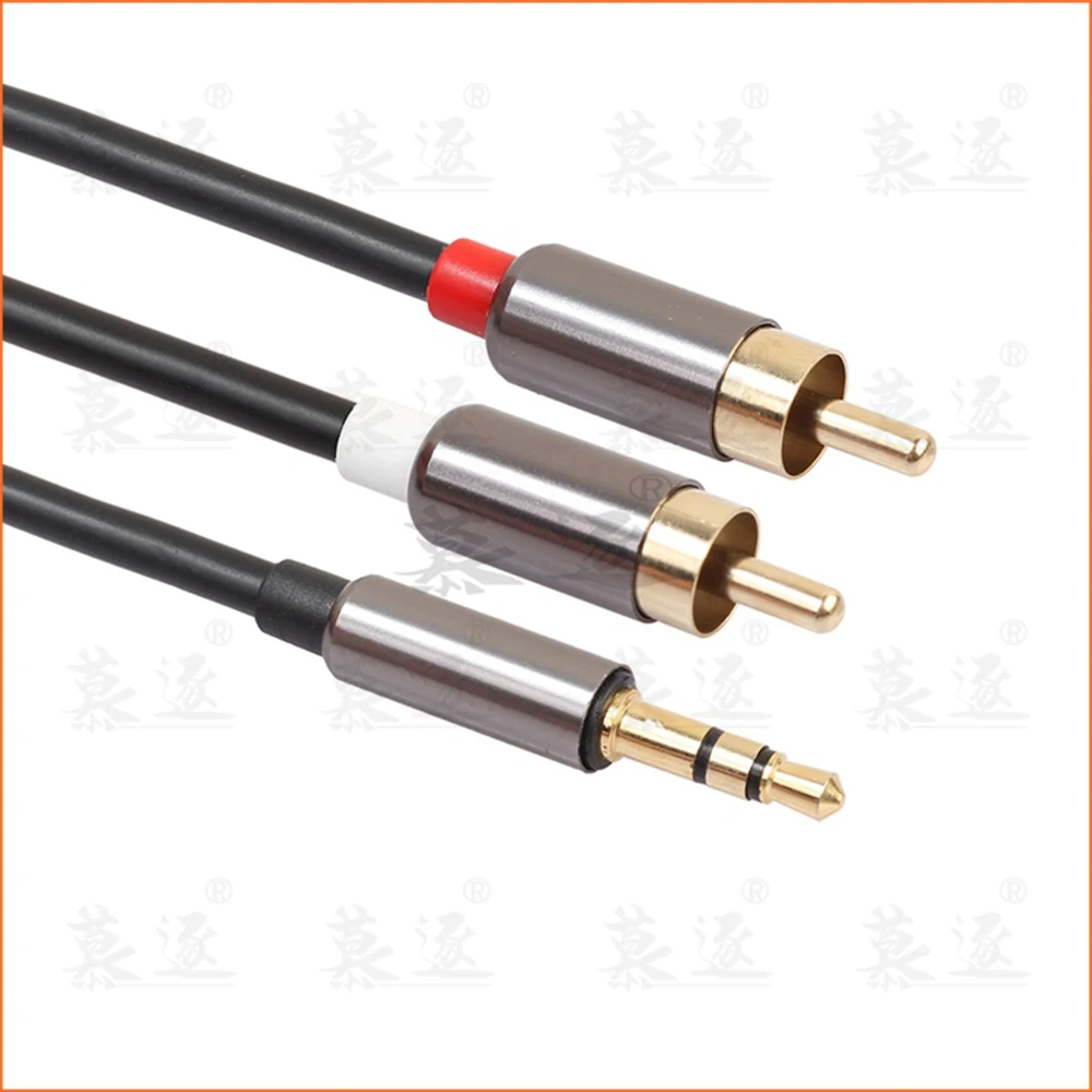 

Audio cable one minute two speaker audio phone connection 3.5mm turn double lotus plug universal computer conversion line