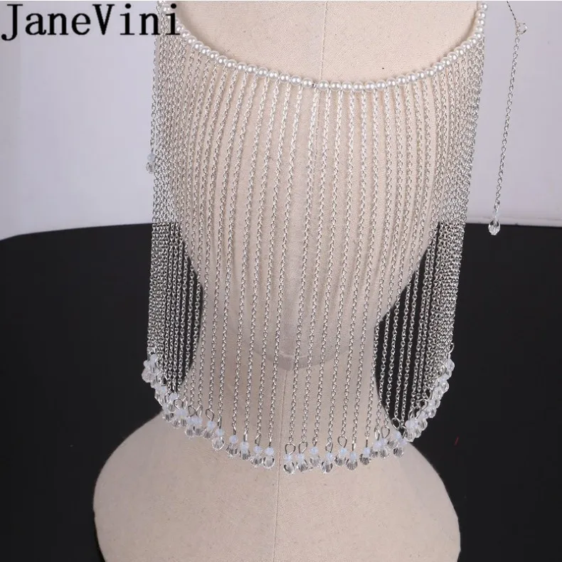 JaneVini китайский Стиль невесты уход за кожей лица крышка с длинной бахромой