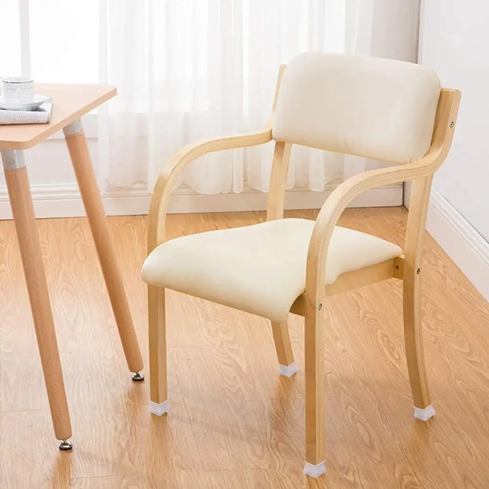 

4Pcs Silicone Square Chair Leg Caps Feet Pads Furniture Table Wood Covers Protectors Accessories Floor Furniture B0X3