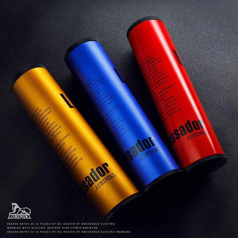 LUBINSKI труба металлическая для сигары путешествия Humidor коробка 3 трубки Чехол