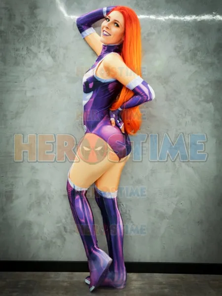 Костюм для косплея Teen Titans звездный огненный/красный X/чудовище мальчик зентай