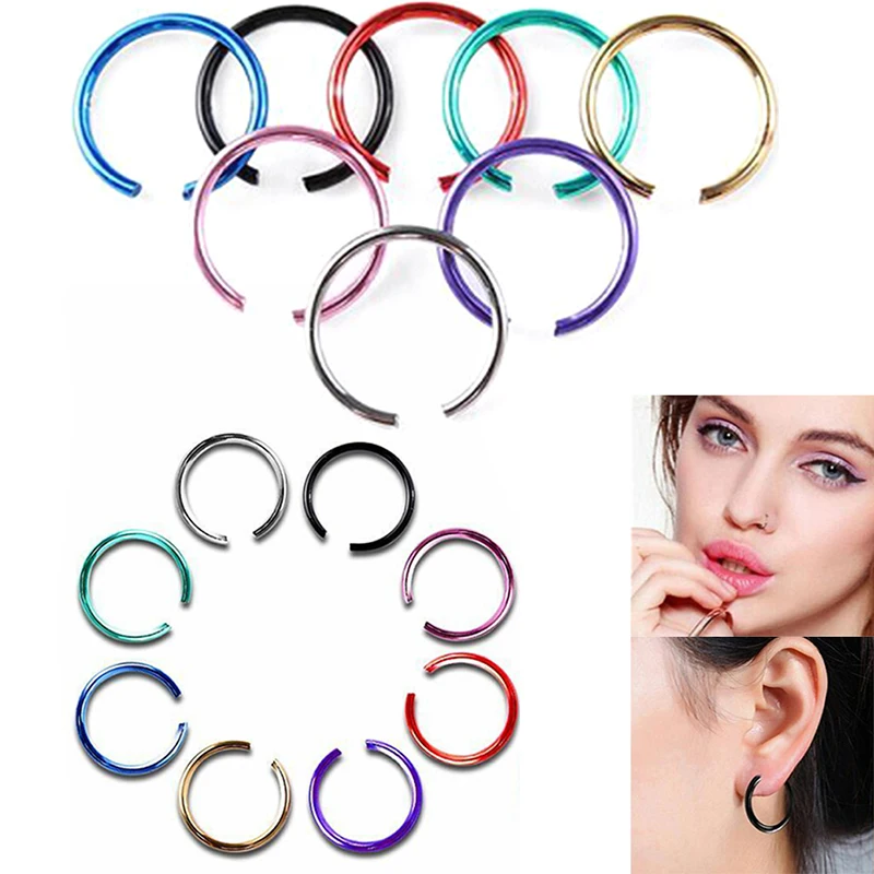 Новинка! 40 шт./компл. кольца обручи для тела носа губ клипса в стиле панк ушей без
