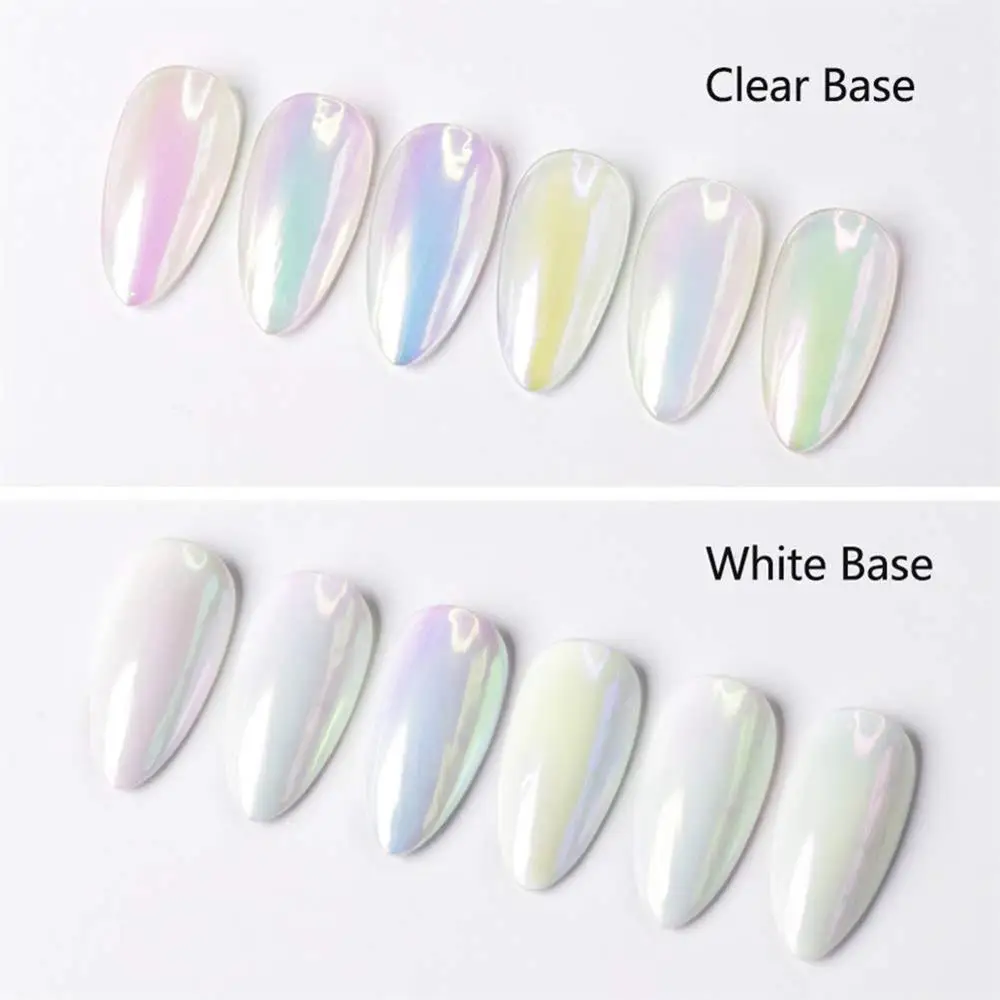 0 1 г/кор. градиентные зеркальные лазерные блестящие порошки для ногтей Auroras