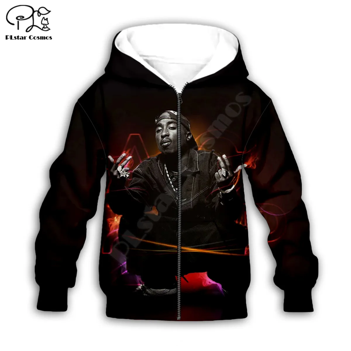 2PAC Tupac Amaru Shakur 3d толстовки Детское пальто на молнии пуловер с длинными рукавами