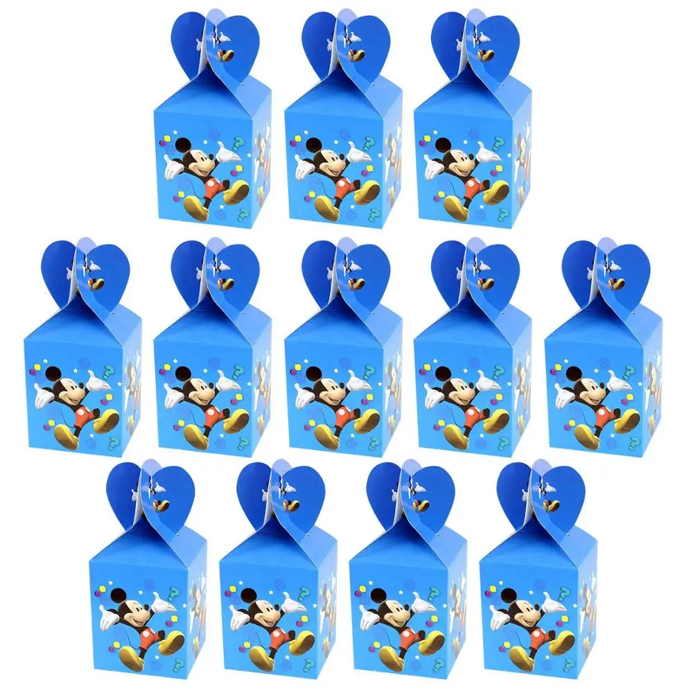 

Disney Mickey Minnie Mouse Party Supplies Candy Box Baby Shower Kids Birthday Party Favors Gift Box Christmas Candy Apple Boxes