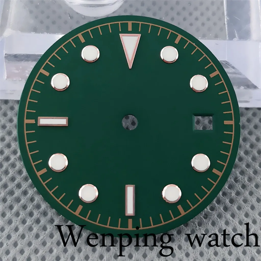 Циферблат для часов 30 5 мм стерильный светящийся синий/зеленый подходит NH35 NH36A ETA