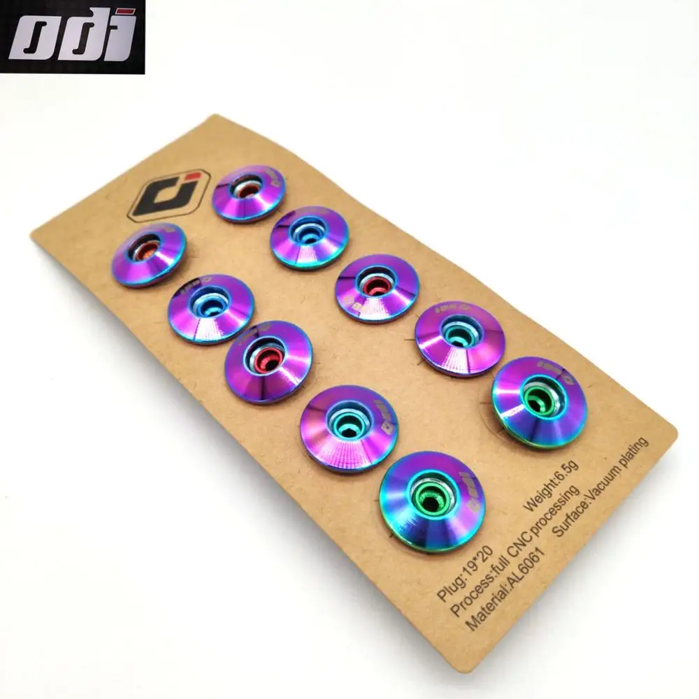 

1 Pair Bicycle Handlebar Cover Bike Bar End Plugs aluminum alloy Colorful Plating Bicycle Grip Anti-slip Firm Handlebar Caps