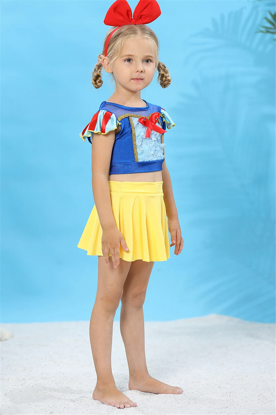 Купальник для девочек Белоснежка Эльза Анна бикини Золушка Аврора Белль