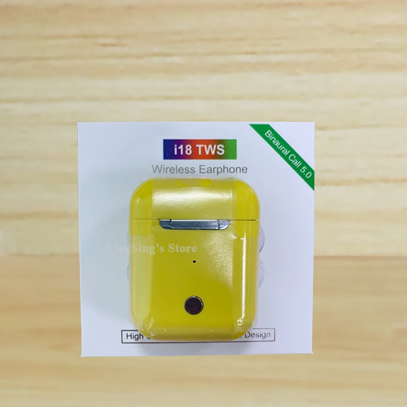 i18 наушники-вкладыши TWS с Беспроводной Bluetooth 5,0 наушники 3D звук гарнитуры сенсорный экран, наушники-вкладыши, наушники Динамик для андроид Iphone Xiaomi huawei