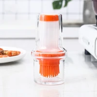 silicone pressing oil oil brush set with lid grill dispenser bottle brush basting flapjack bbq cooking kitchen tools
